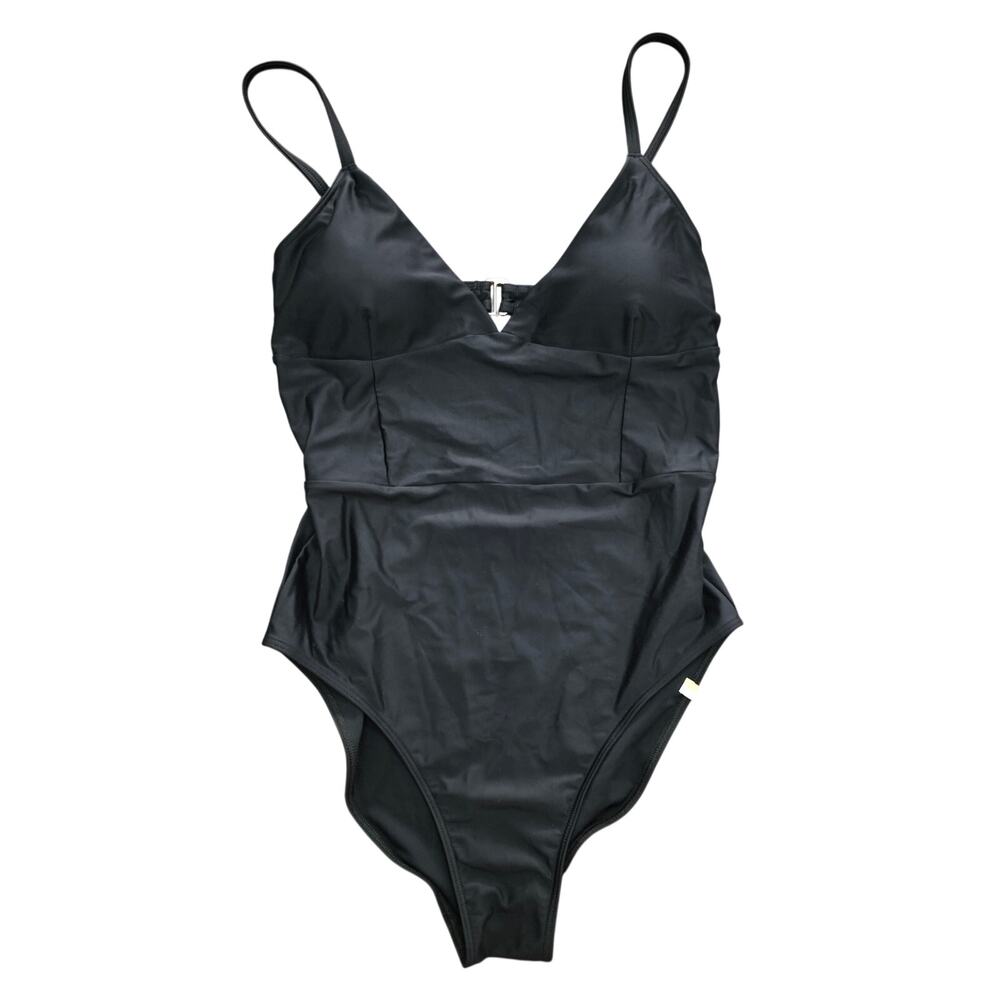 Summersalt Back Cut Out One Piece Swimsuit Black Size 6